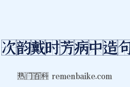 次韵戴时芳病中造句是什么意思的图片